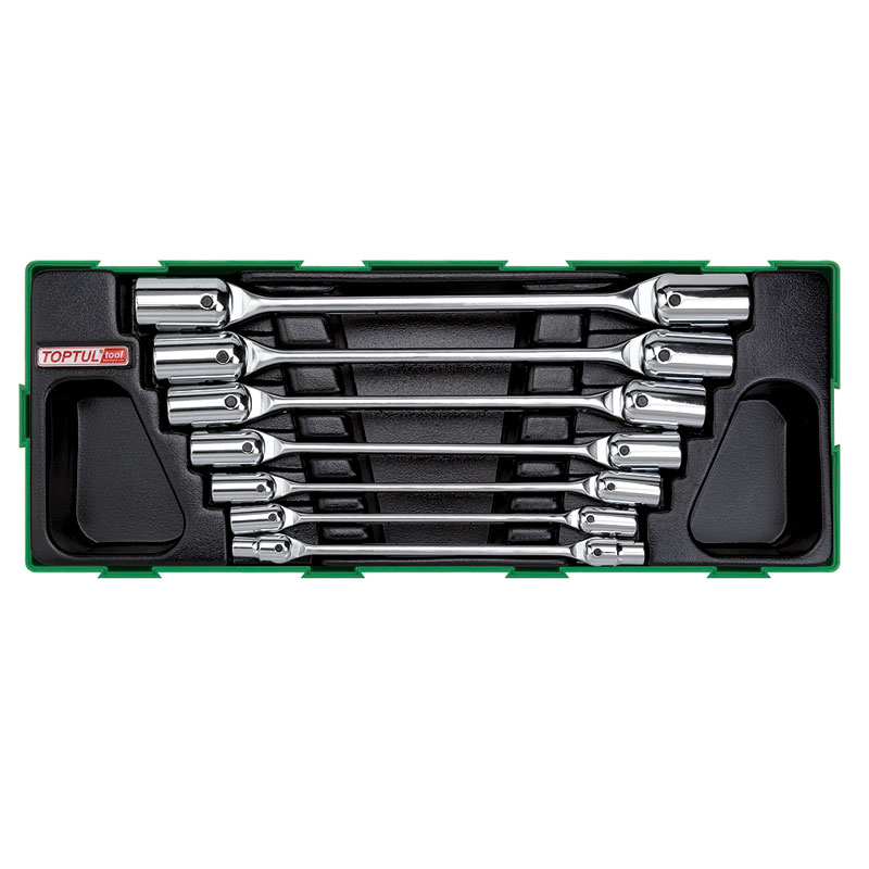 7 Pce Double End Swivel-Socket Wrench Set