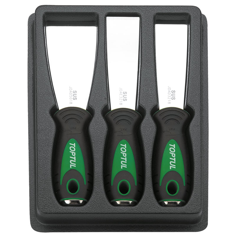 3pcs Stainless Bolstered Scraper Set