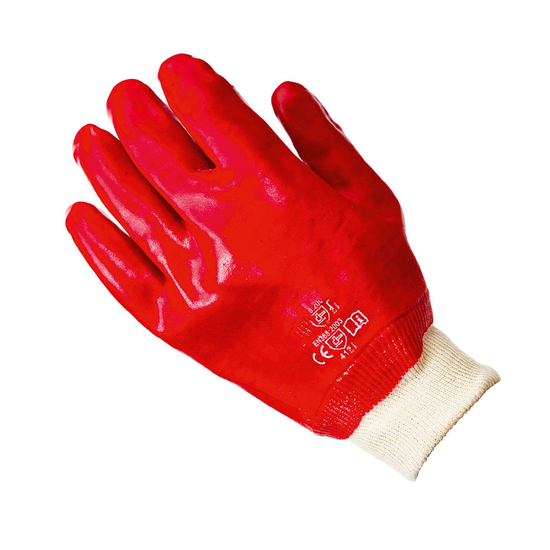 PVC Knitted Wrist Gloves Pkof 5 Prs