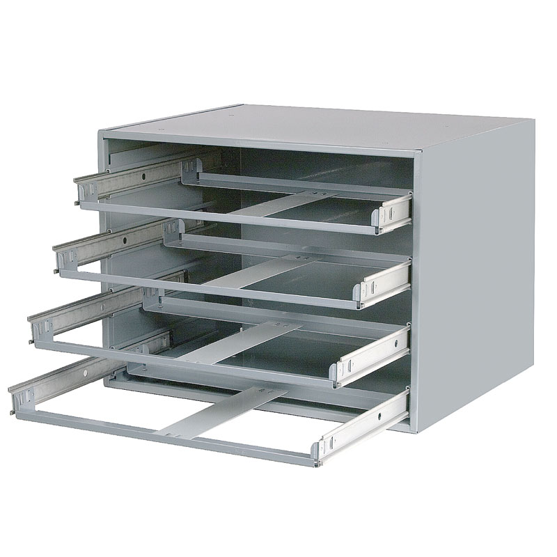 Heavy Duty Bearing Slide Rack Pk1W=20in. D= 15in. H=15in.. / 4 Compartments