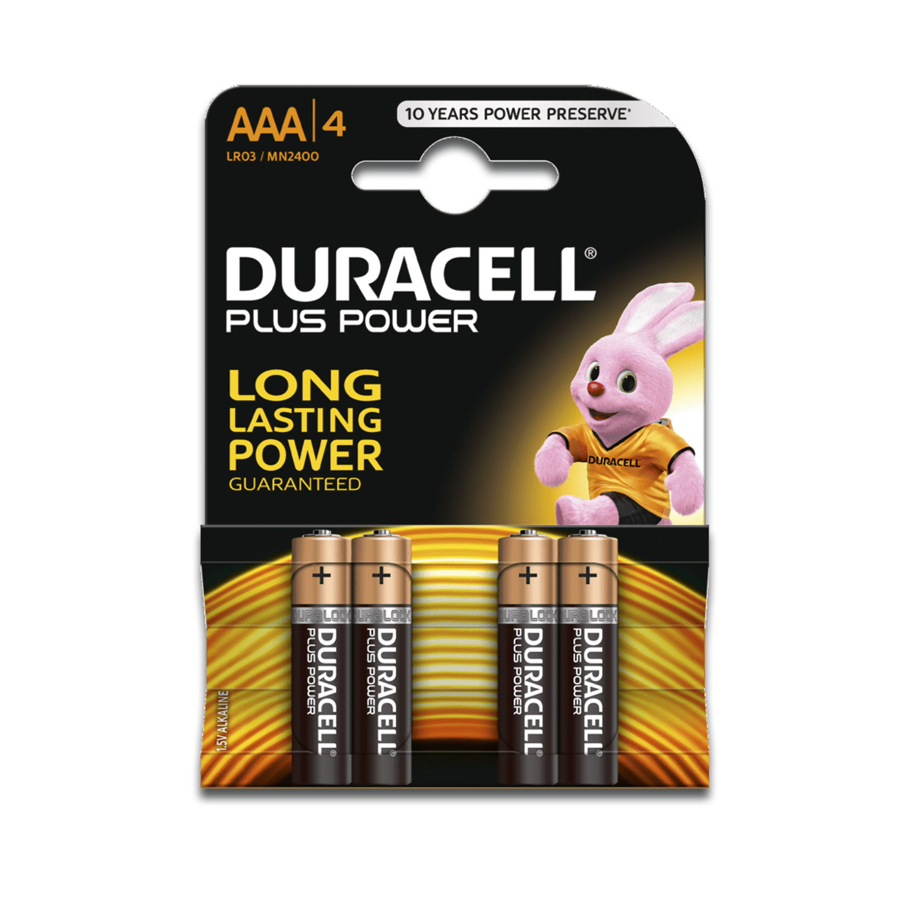 Duracell Plus AAA Cell Battery Pk4