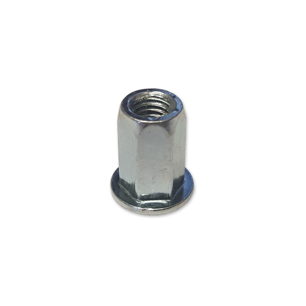 M6 Full Hex Threaded Insert Pk50Zinc Plated Steel