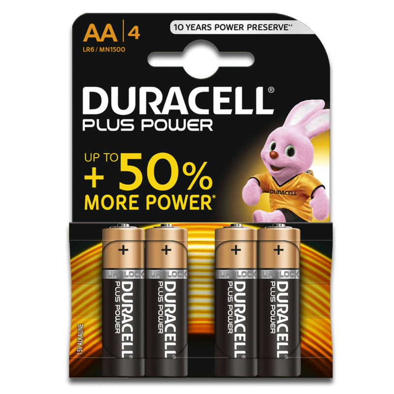 Duracell Plus AA Cell Battery Box20x Pk4